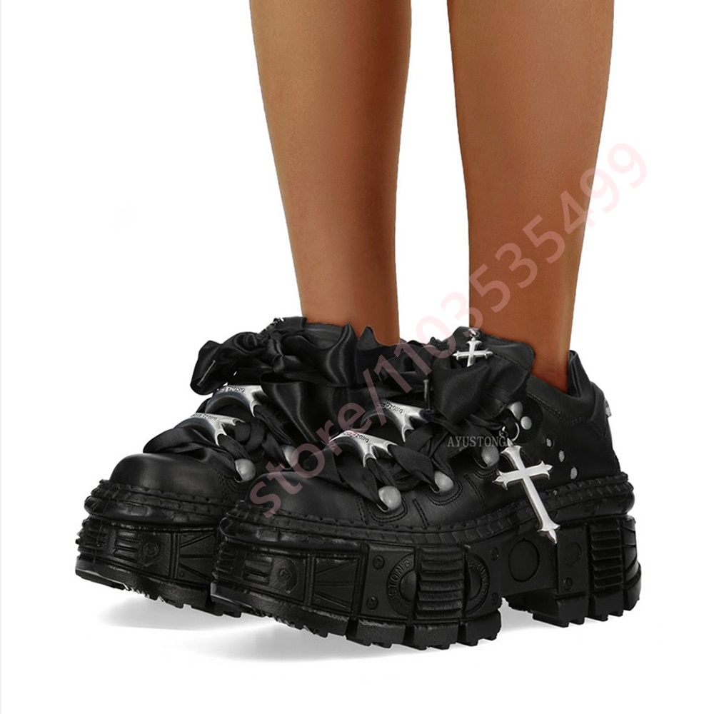 Bottes à lacets Chunky Punk en - Street Fashion Y2K avis et prix